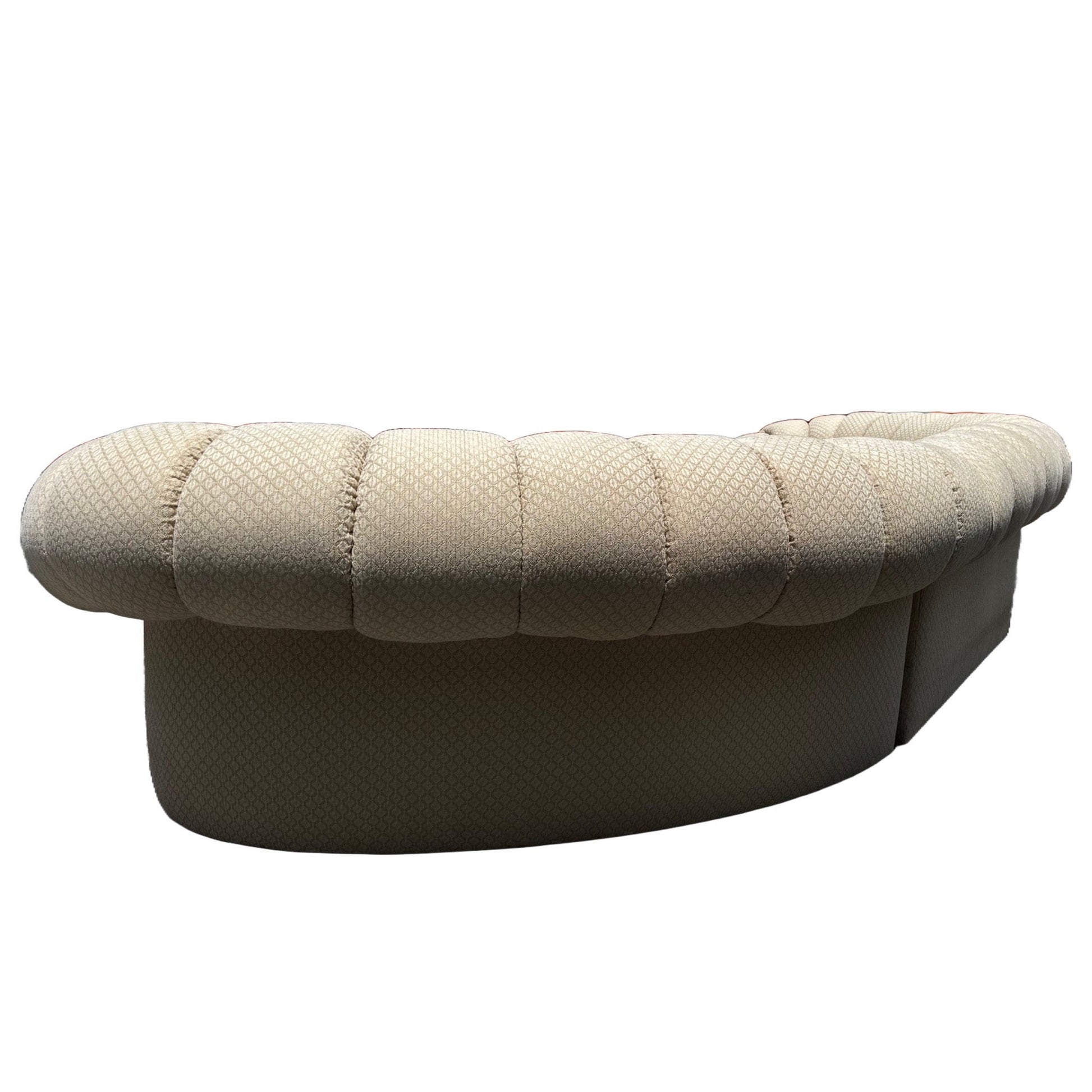 Postmodern Beige Scalloped Sectional Sofa - Dolphin & Flamingo