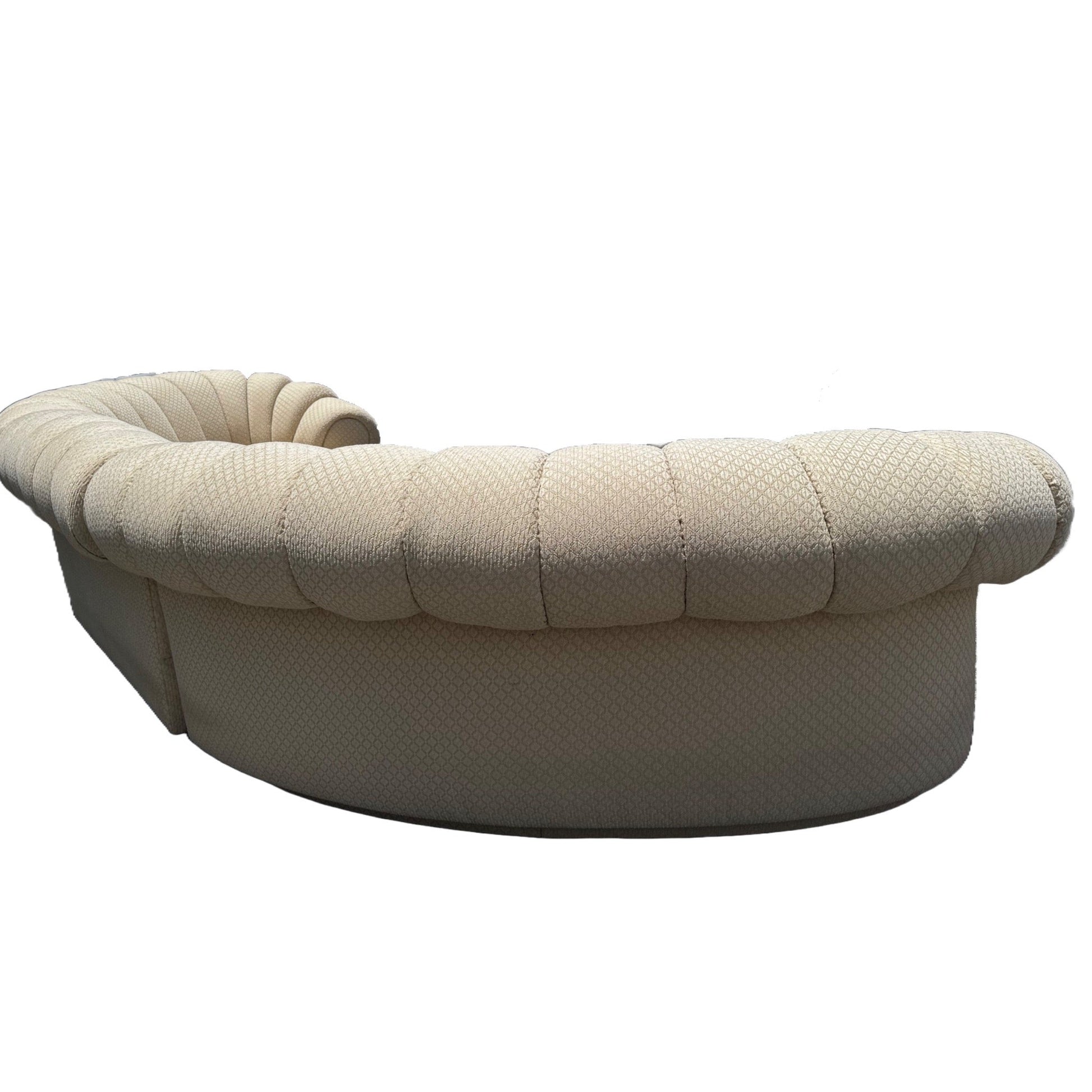 Postmodern Beige Scalloped Sectional Sofa - Dolphin & Flamingo
