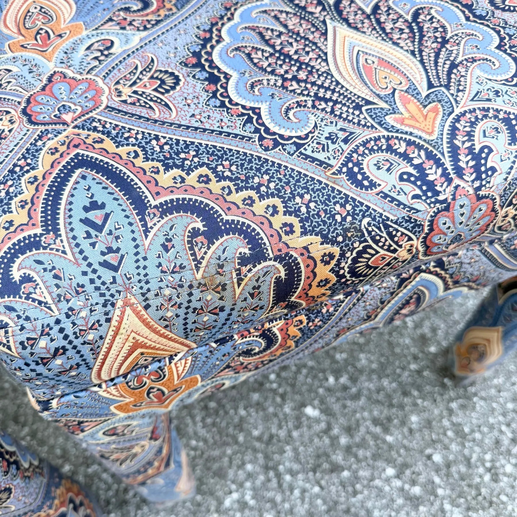 Postmodern Blue and Orange Parsons Dining Chairs by Preview - Set of 6 Dolphin & Flamingo