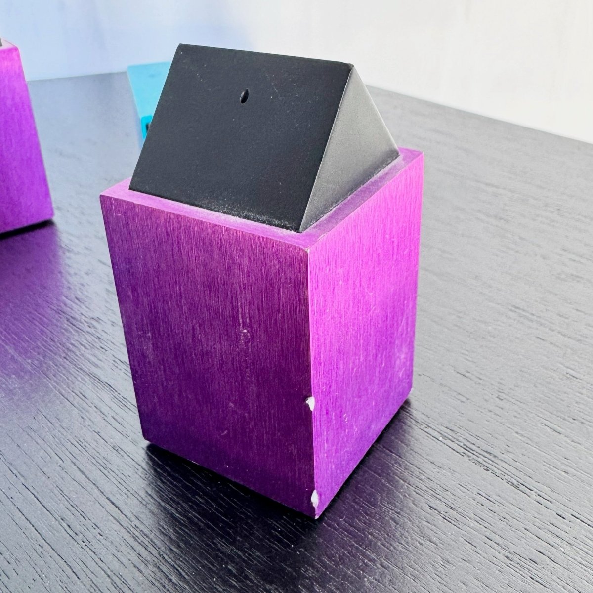 Postmodern Blue and Purple Salt and Pepper Shakers by David Tisdale for Elika, 1988 - Dolphin & Flamingo