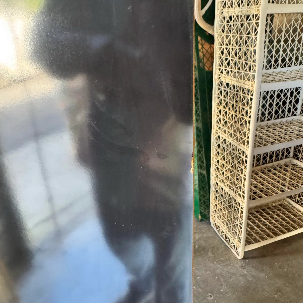 Postmodern Chinoiserie Black Lacquer Laminate Waterfall Armoire With Gold Accents - Dolphin & Flamingo