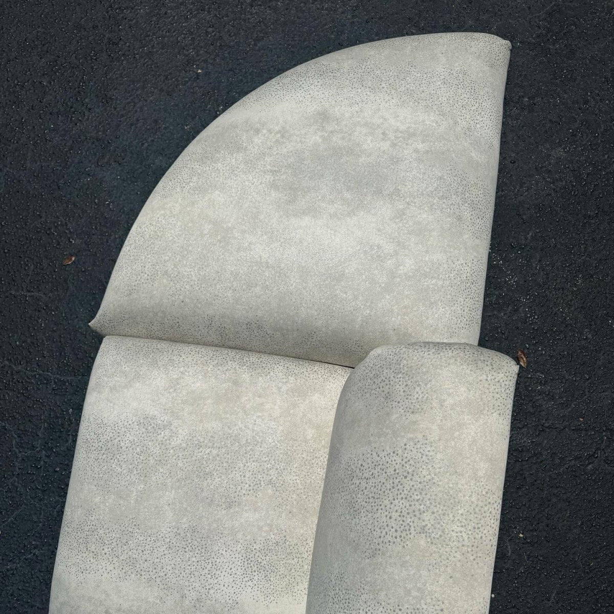 Postmodern Grey Sculpted Sectional Sofa With Ottomans by Bernhardt - Dolphin & Flamingo