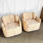 Postmodern Light Pink Sculpted Lounge Chairs by Carson’s - A Pair - Dolphin & Flamingo