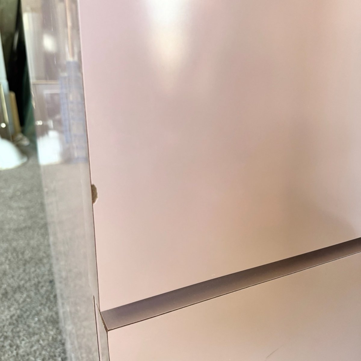 Postmodern Mauve Lacquer Laminate Armoire - Dolphin & Flamingo