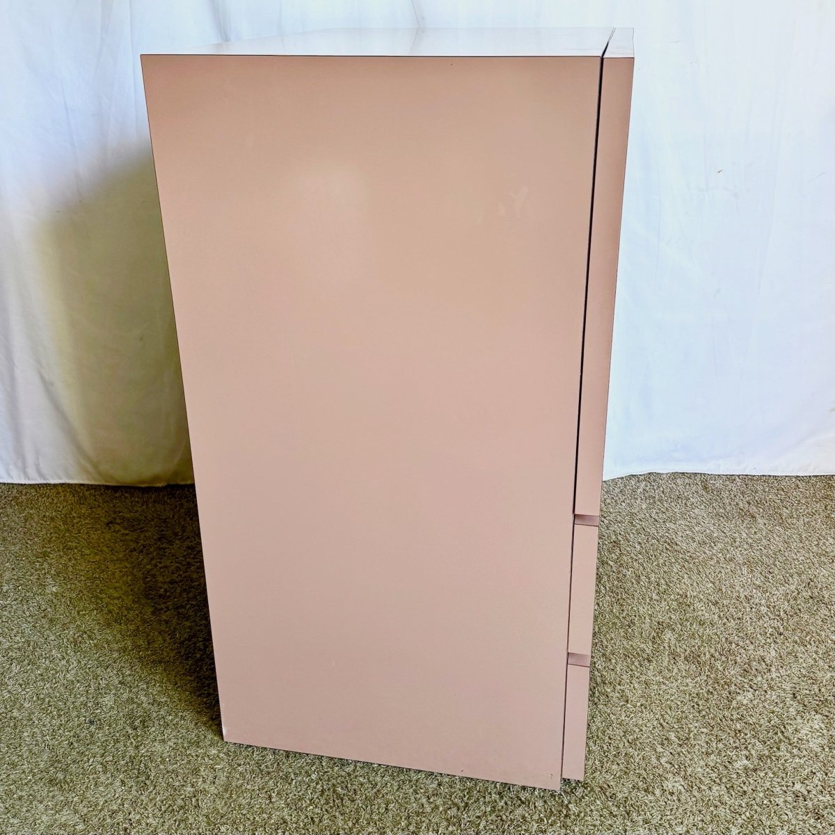 Postmodern Mauve Lacquer Laminate Armoire - Dolphin & Flamingo