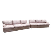 Postmodern Mauve/Pink Sectional Sofa - 2 Pieces Dolphin & Flamingo