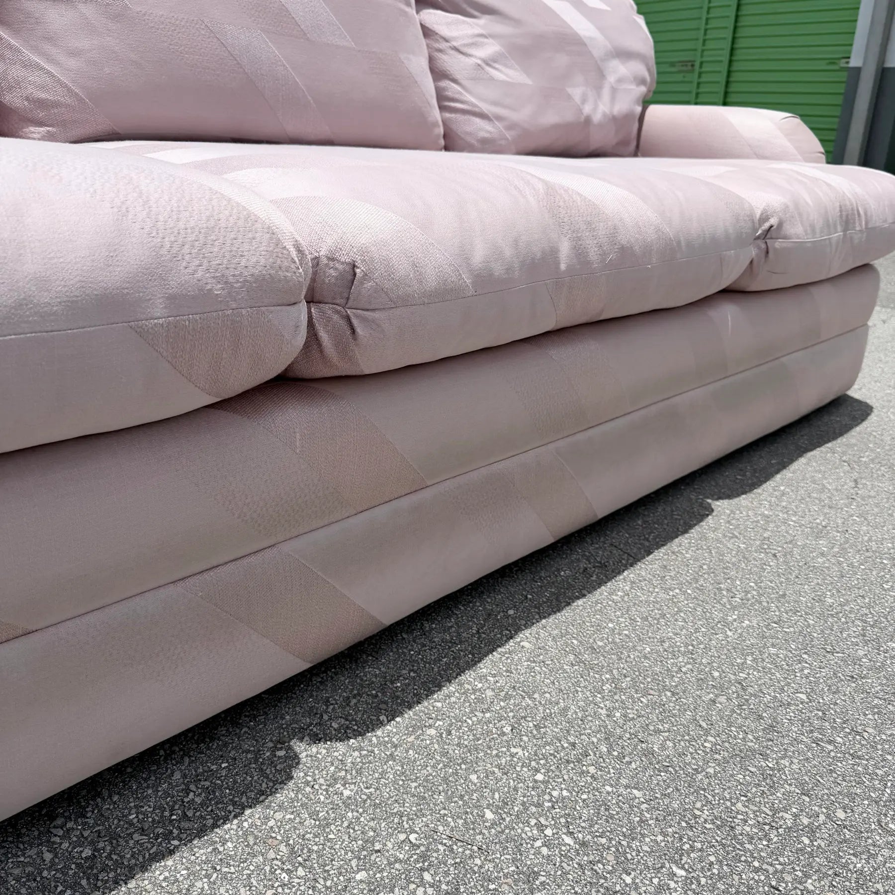 Postmodern Mauve/Pink Sectional Sofa - 2 Pieces Dolphin & Flamingo