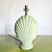 Postmodern Mint Green Ceramic Clam Shell Table Lamp - Dolphin & Flamingo
