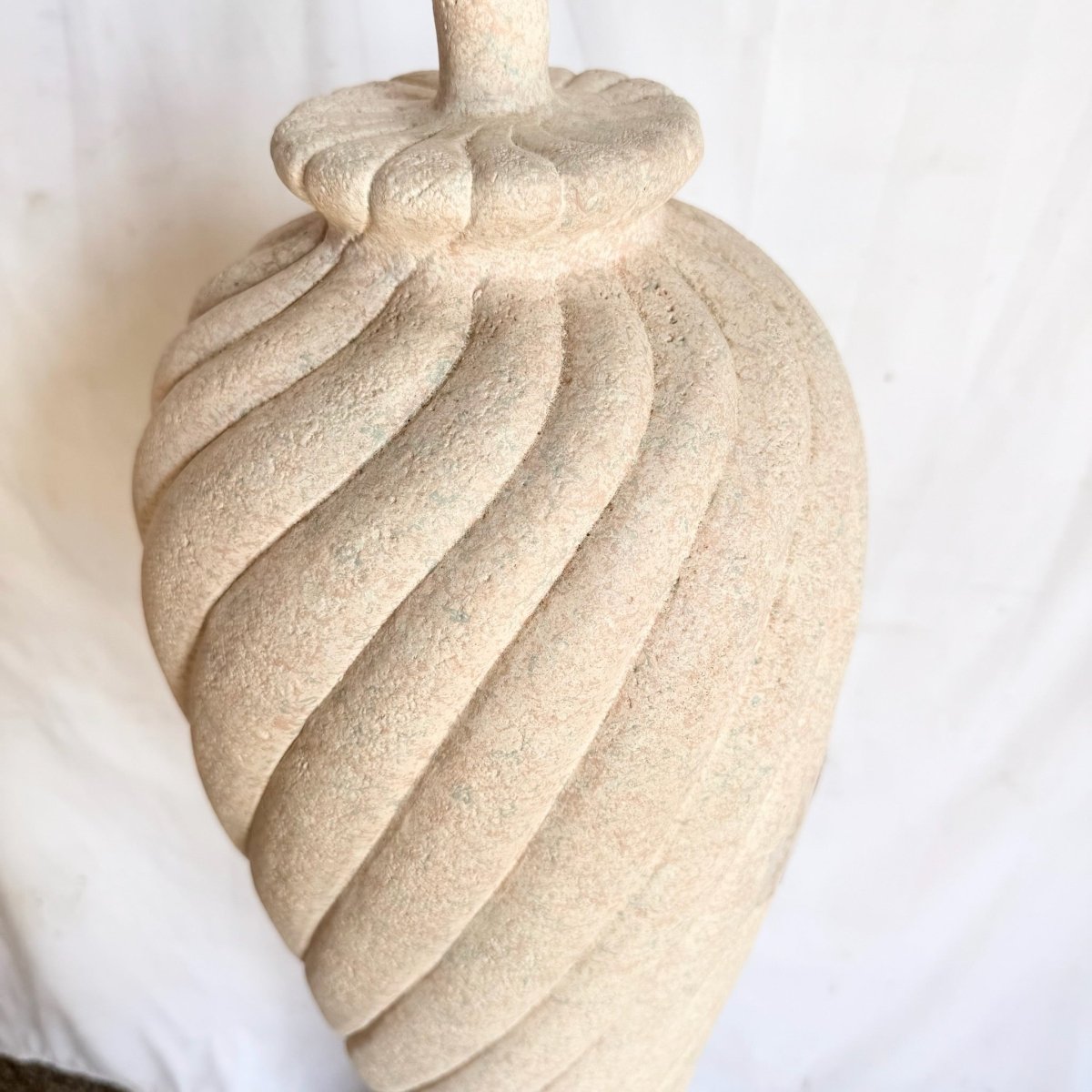 Postmodern Pink Swirl With Speckled Green and Blue Swirl Floor Lamp - Dolphin & Flamingo