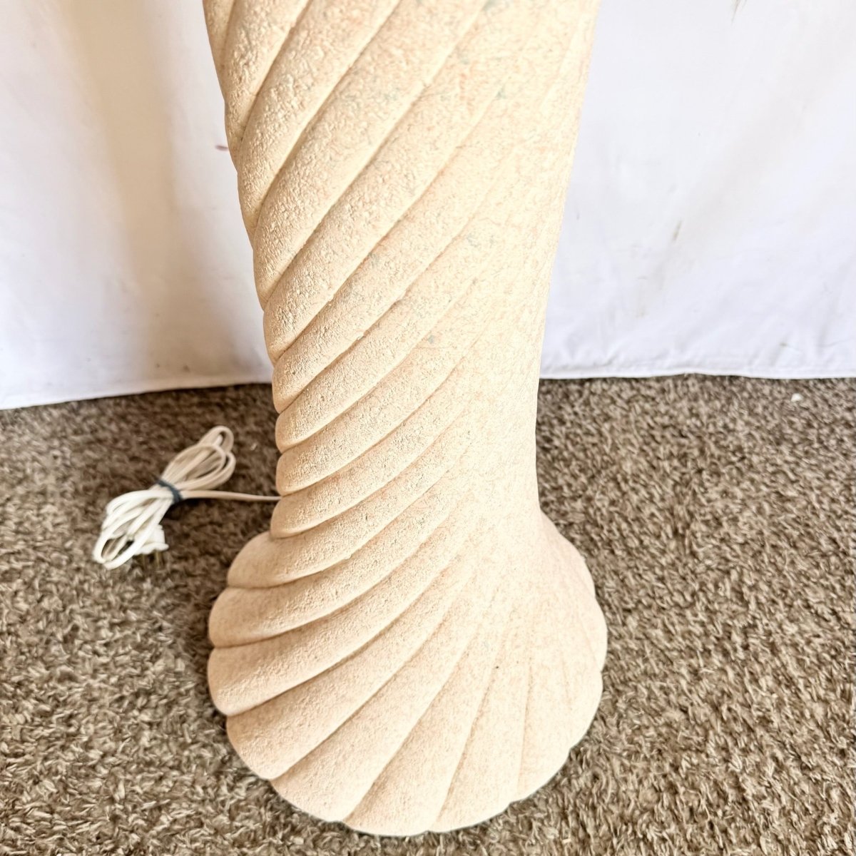 Postmodern Pink Swirl With Speckled Green and Blue Swirl Floor Lamp - Dolphin & Flamingo