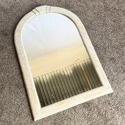 Postmodern Polished Tessellated Stone Wall Mirror With Brass Inlay by Alexvale Furniture - Dolphin & Flamingo