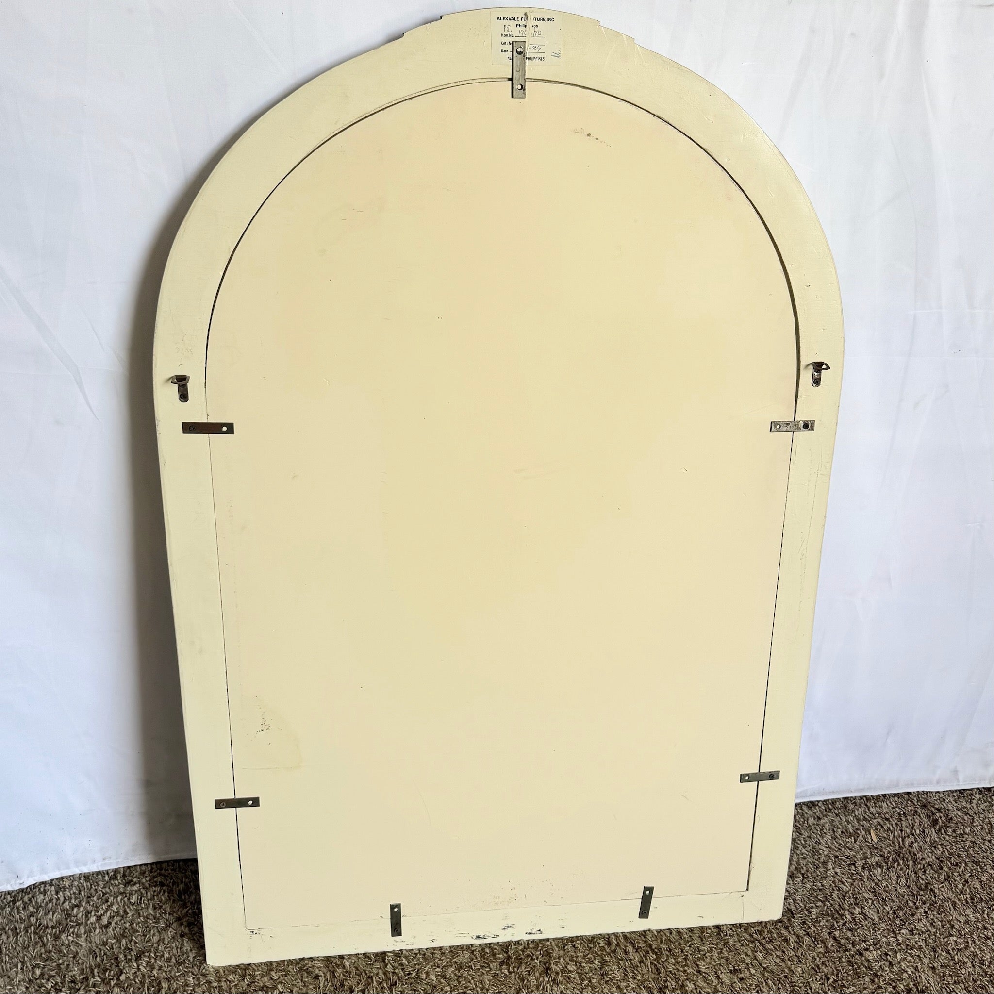 Postmodern Polished Tessellated Stone Wall Mirror With Brass Inlay by Alexvale Furniture - Dolphin & Flamingo