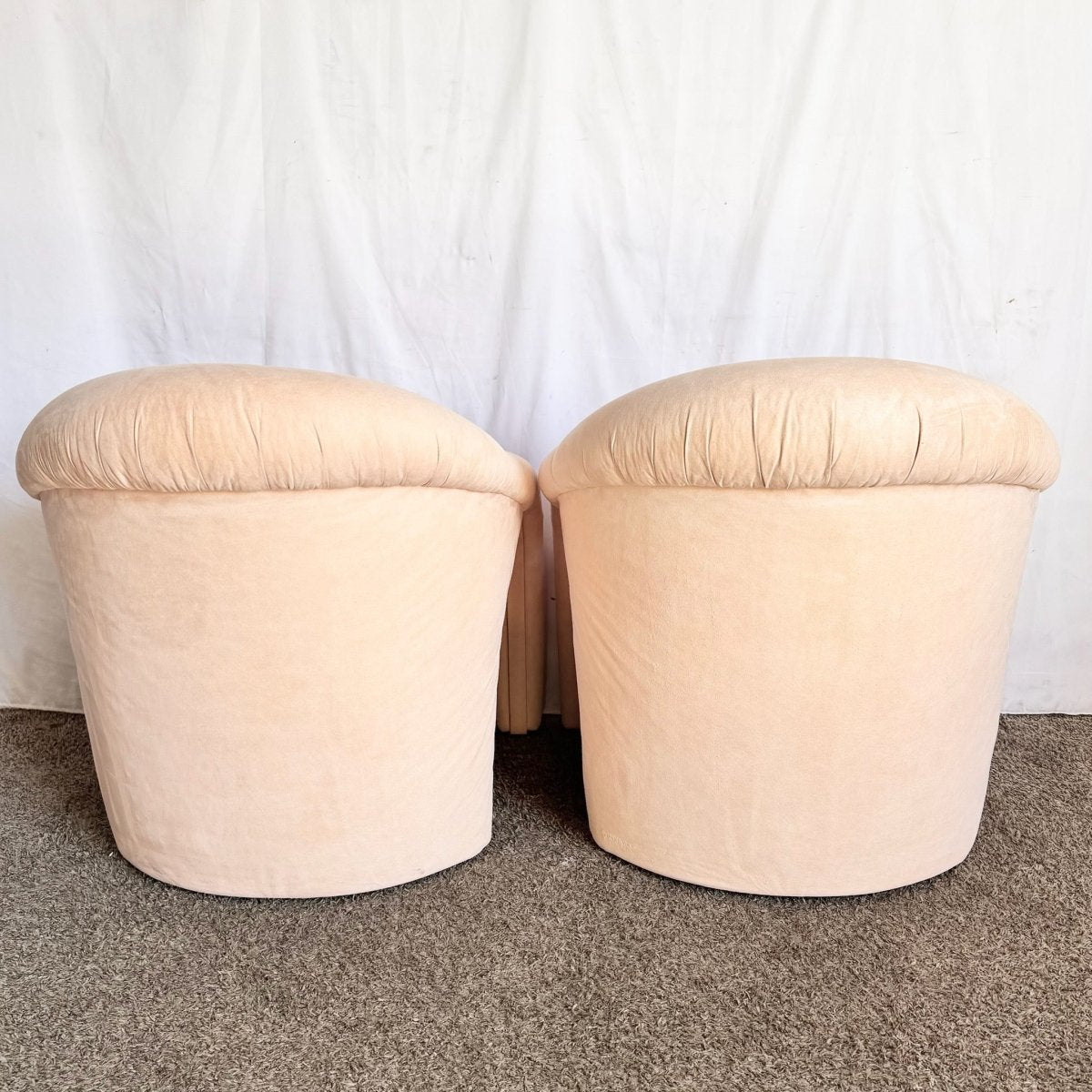 Postmodern Sculpted Pink Lounge Chairs - A Pair - Dolphin & Flamingo