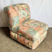 Postmodern Sculpted Upholstered Flared Lounge Chair - Dolphin & Flamingo