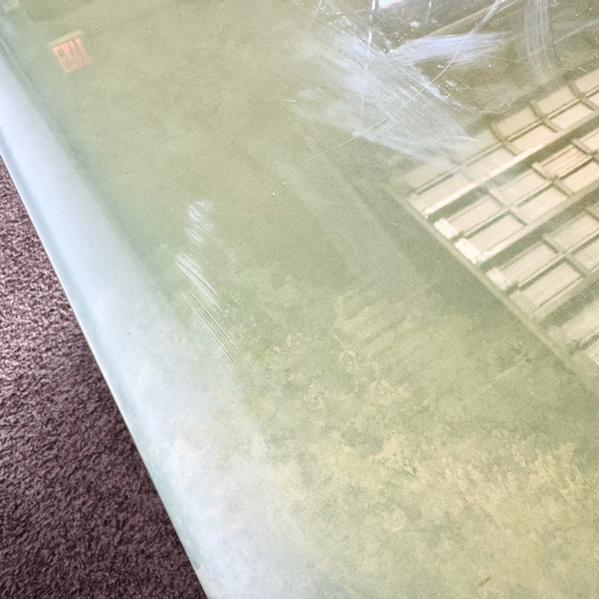 Postmodern Turquoise and Cream Lacquered Dining Table - Dolphin & Flamingo