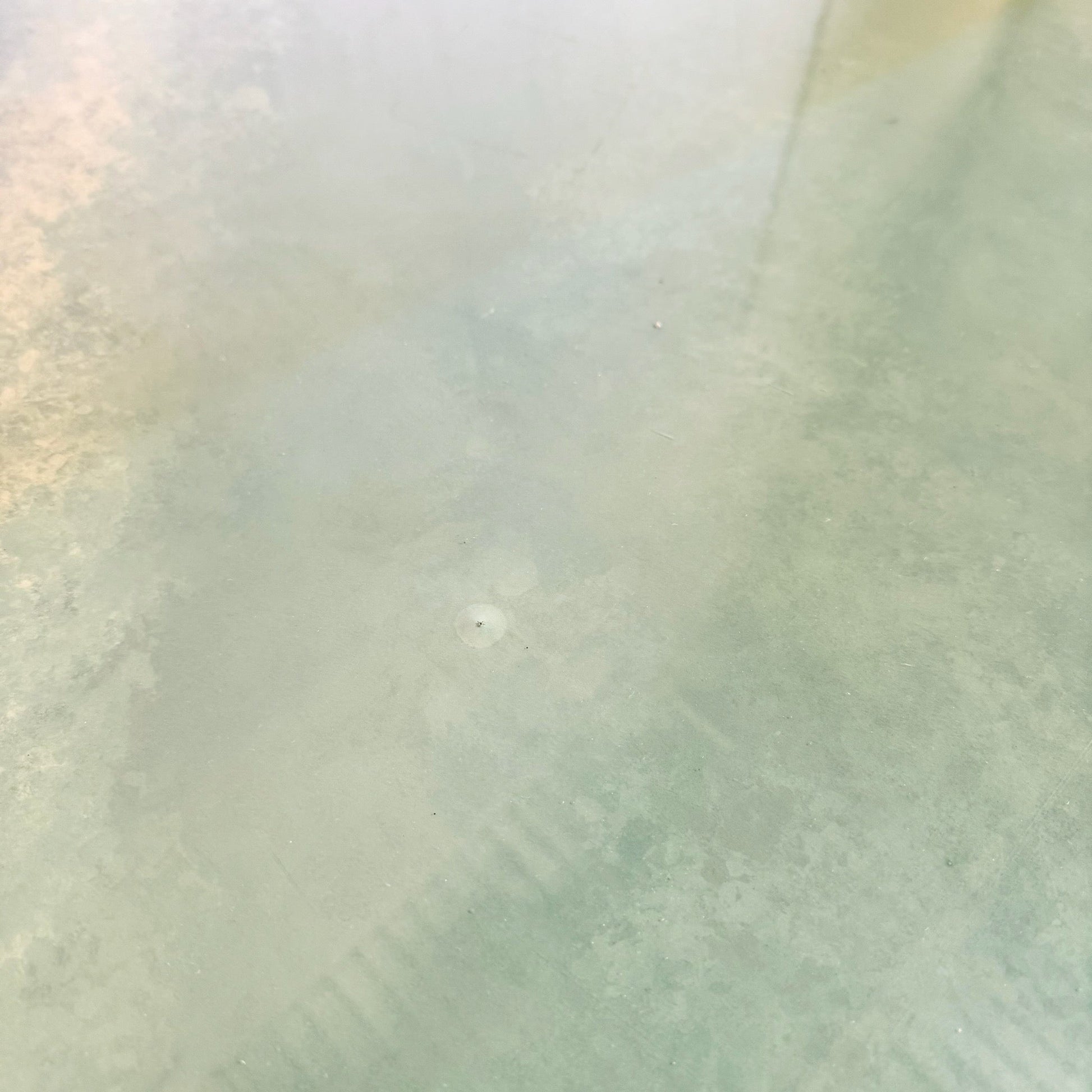 Postmodern Turquoise and Cream Lacquered Dining Table - Dolphin & Flamingo