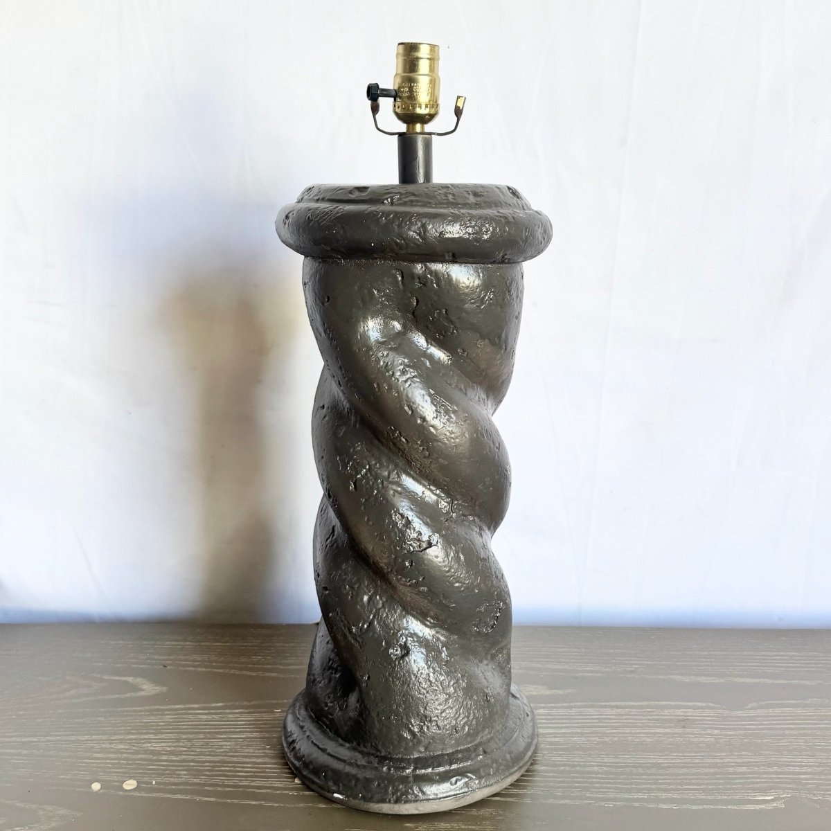 Postmodern Twisted Plaster Brown Table Lamp - Dolphin & Flamingo