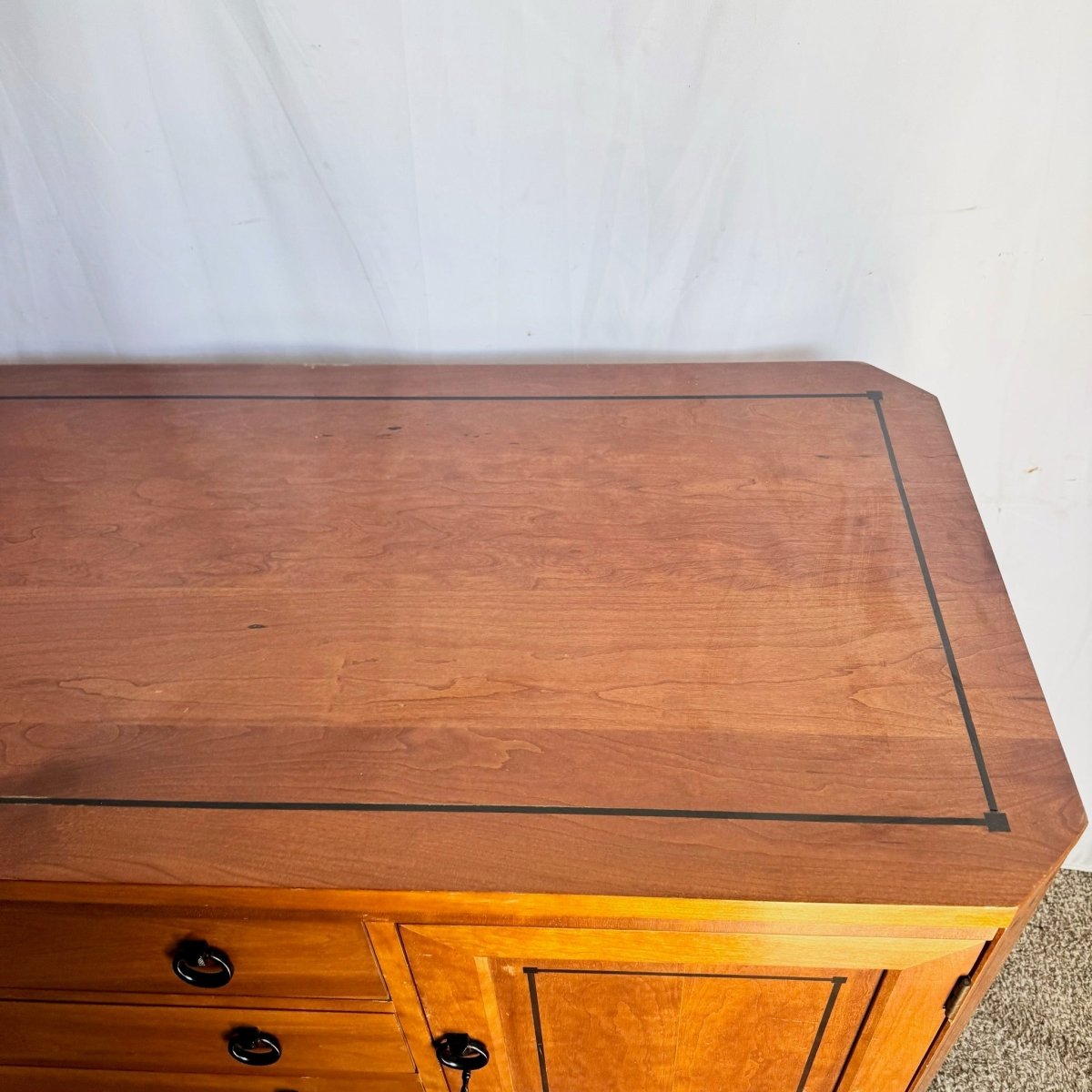Stickley Arts and Crafts Cherry Wood Sideboard - Dolphin & Flamingo