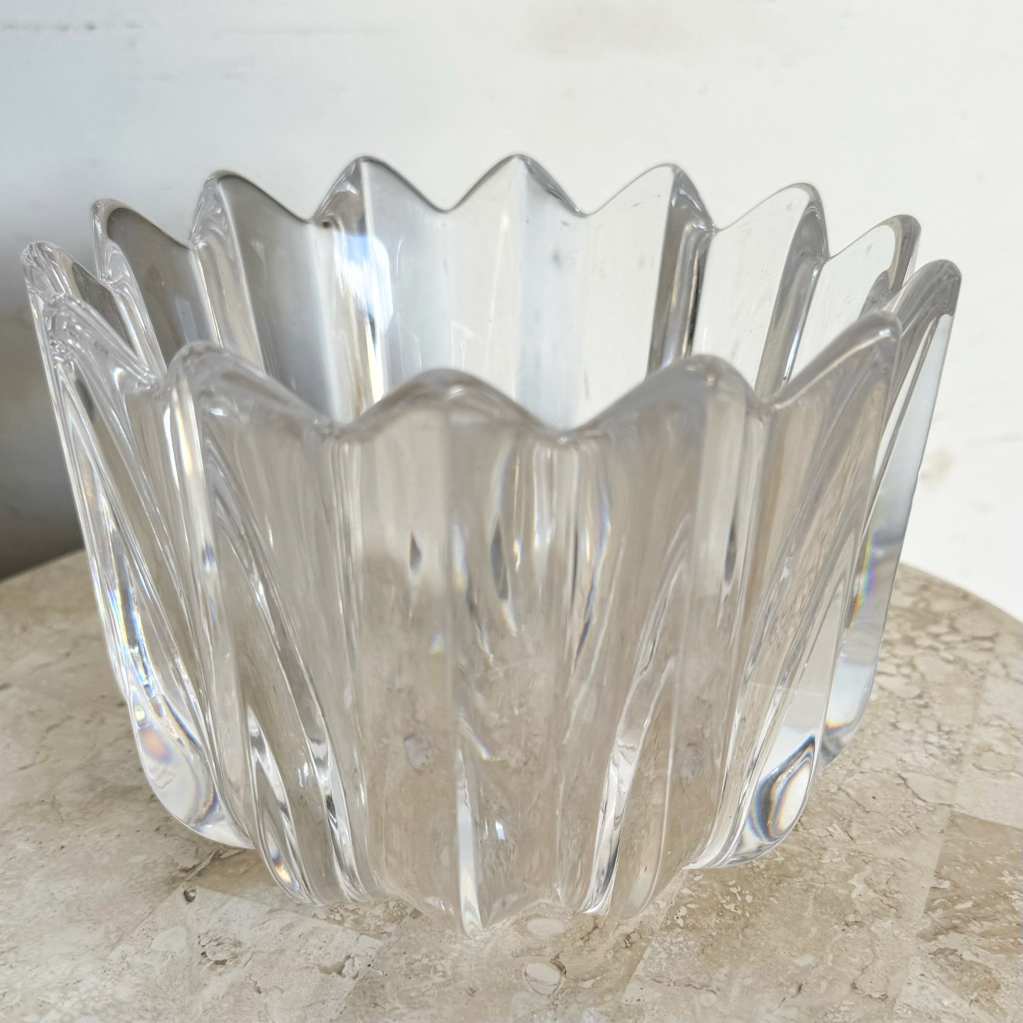 Swedish Crystal Vase Fleur by Orrefors – Dolphin & Flamingo