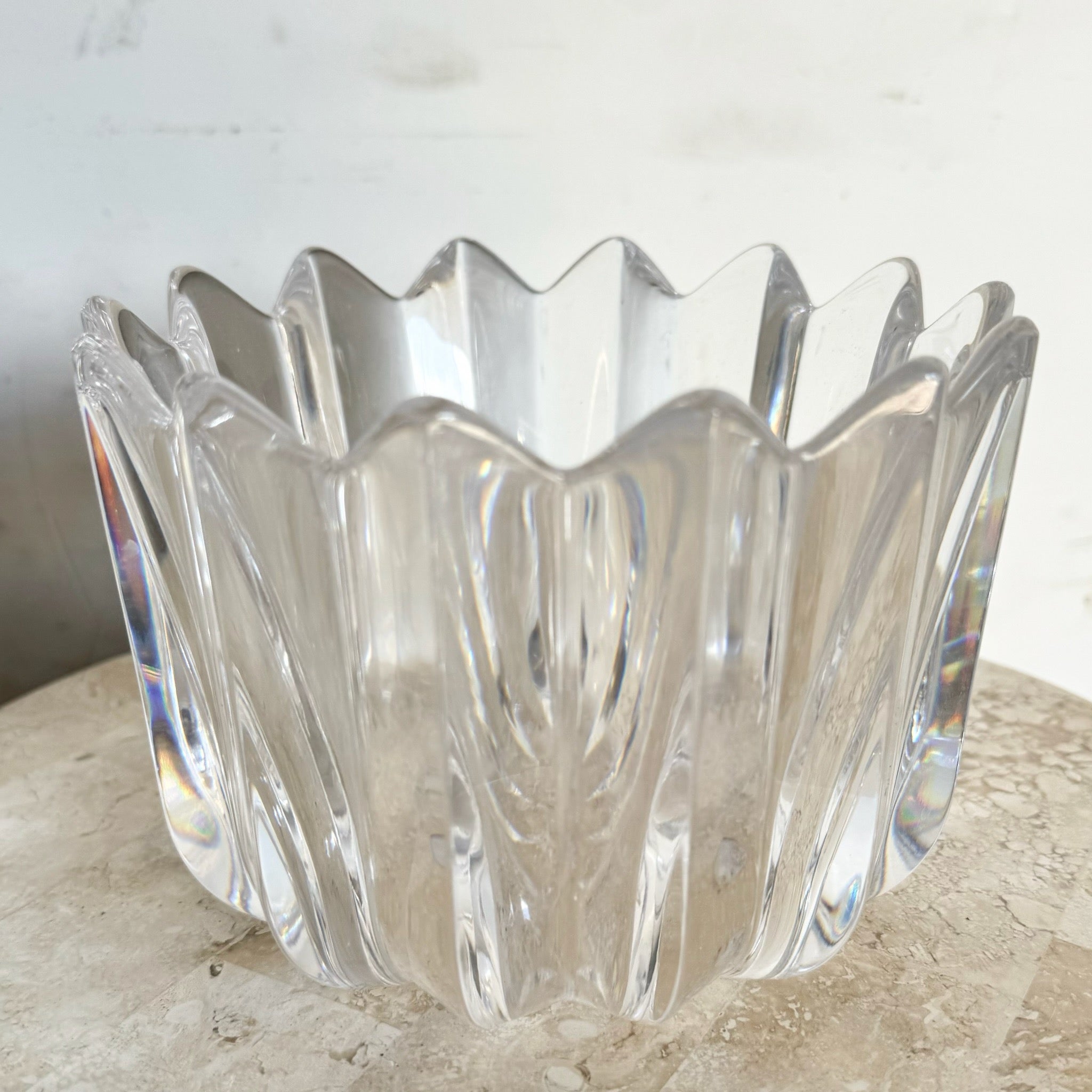 Swedish Crystal Vase Fleur by Orrefors – Dolphin & Flamingo
