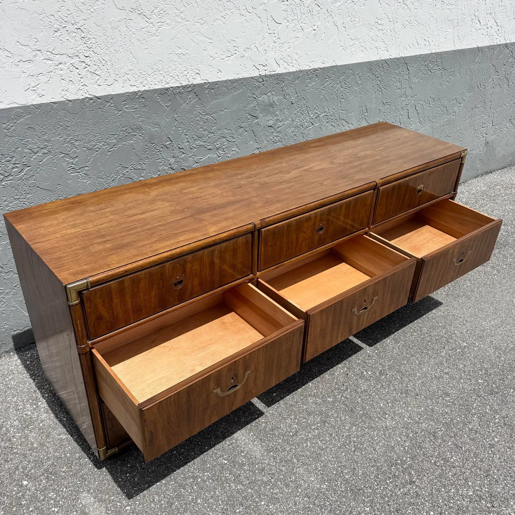 Vintage Accolade Campaign Dresser by Drexel Dolphin & Flamingo