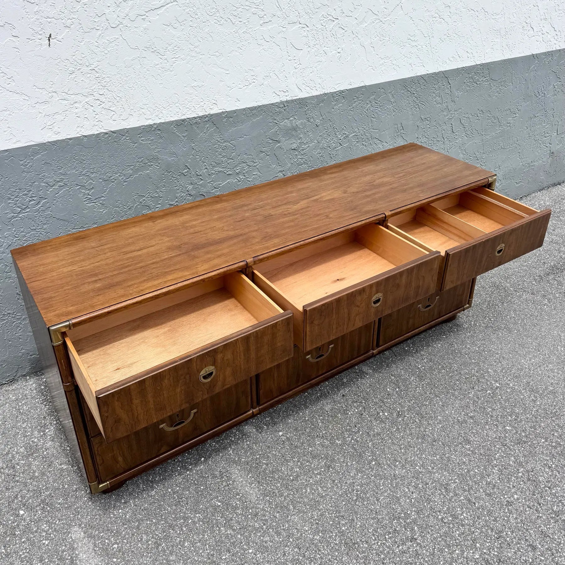 Vintage Accolade Campaign Dresser by Drexel Dolphin & Flamingo