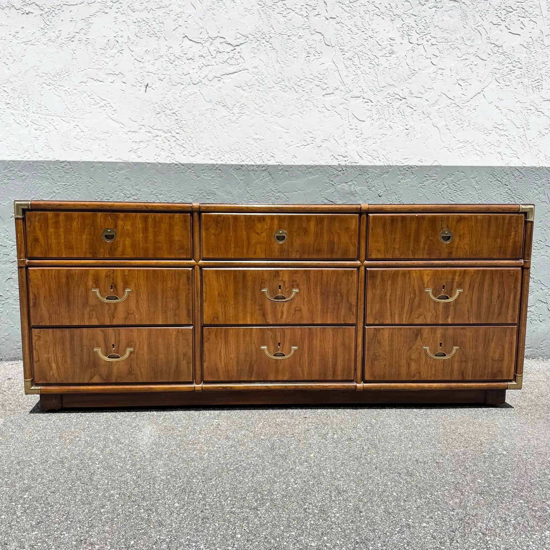 Vintage Accolade Campaign Dresser by Drexel Dolphin & Flamingo