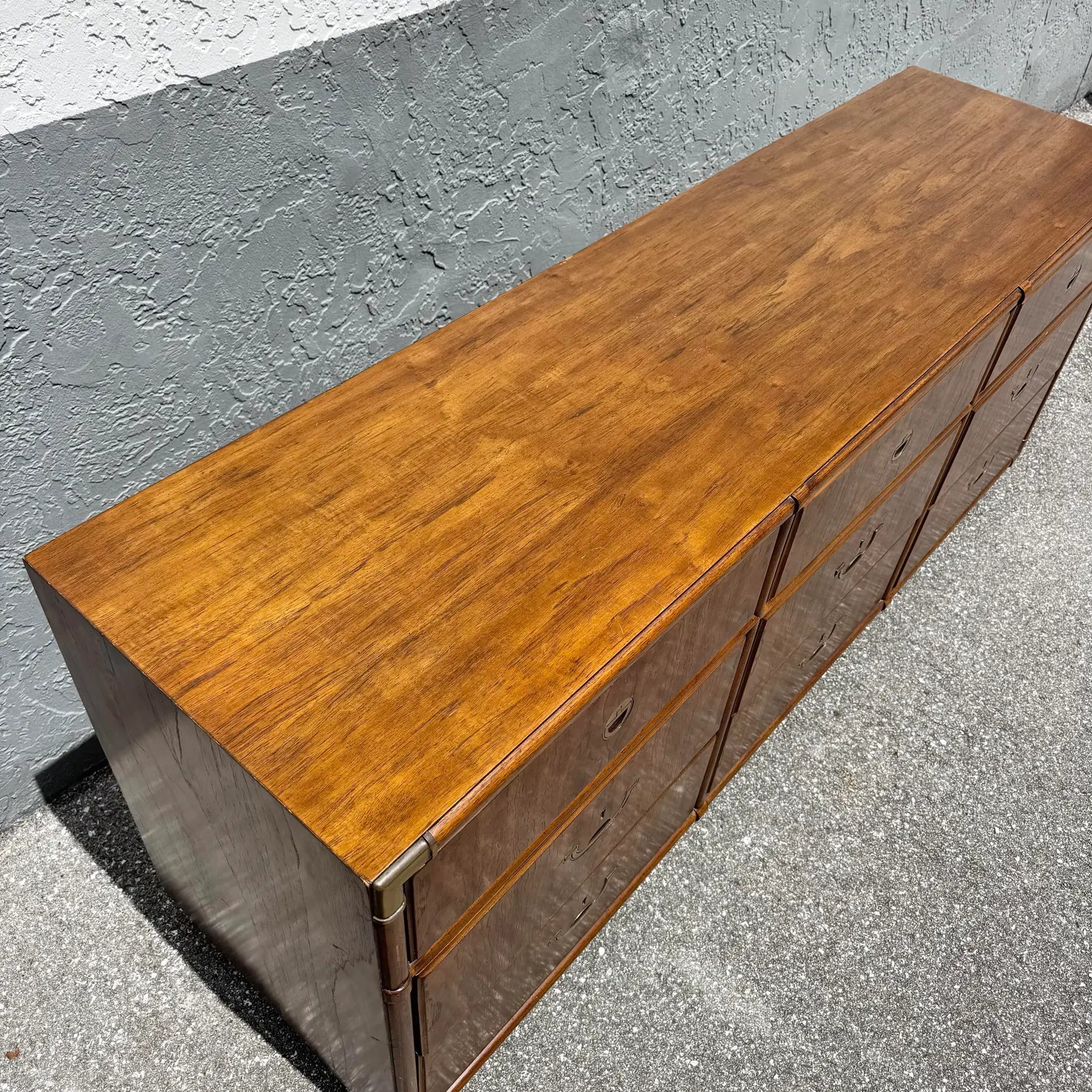 Vintage Accolade Campaign Dresser by Drexel Dolphin & Flamingo