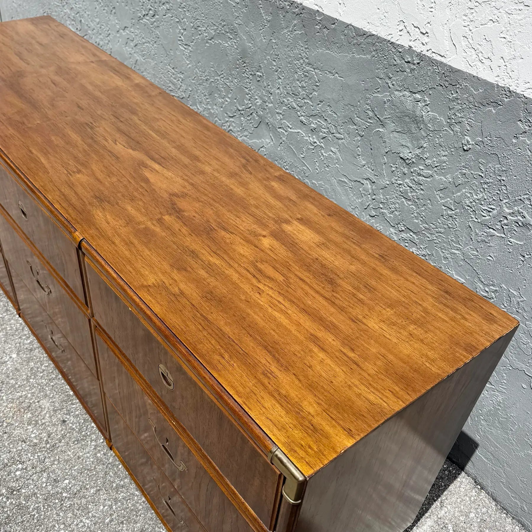Vintage Accolade Campaign Dresser by Drexel Dolphin & Flamingo