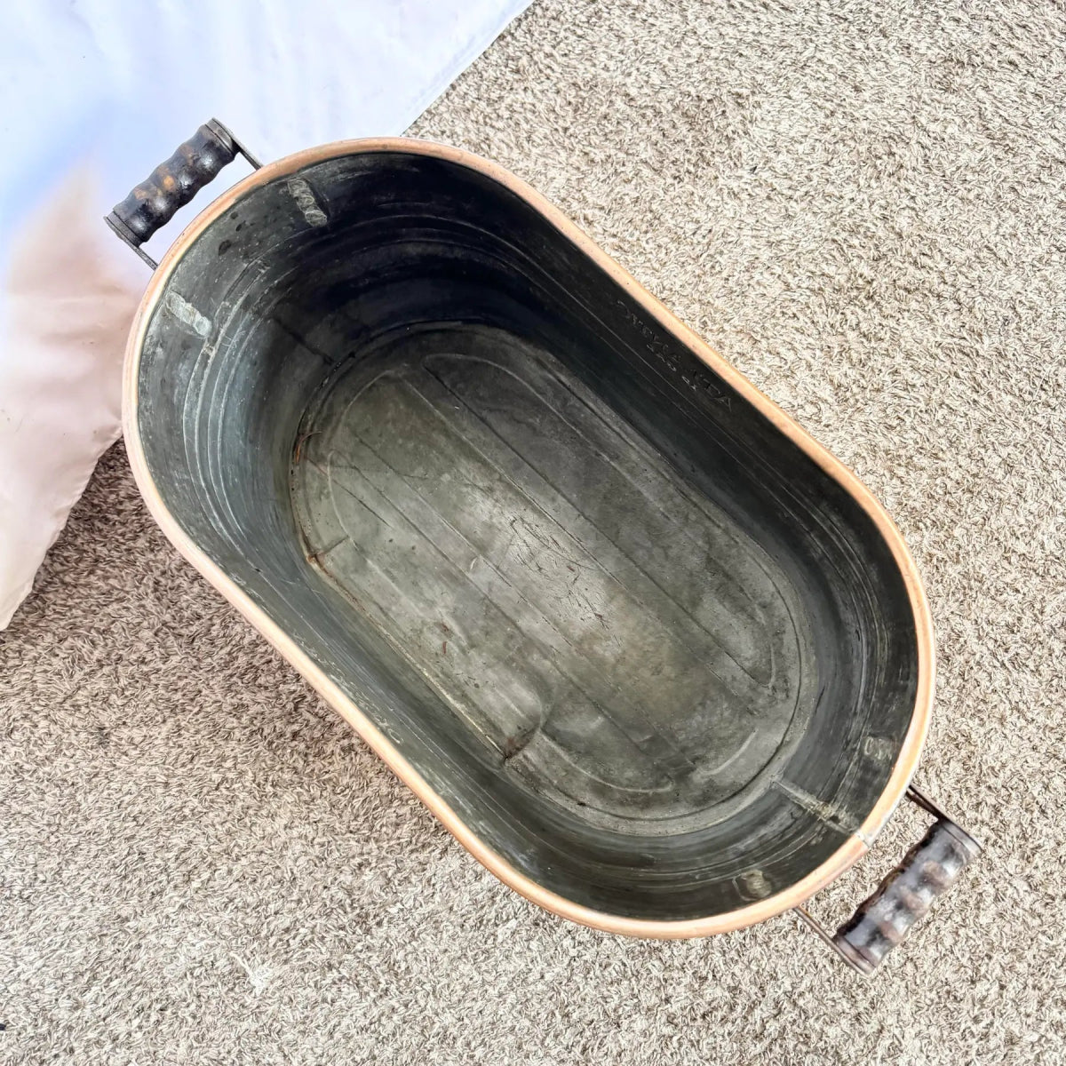 Vintage “Atlantic” Copper Boiler Tub - Dolphin & Flamingo