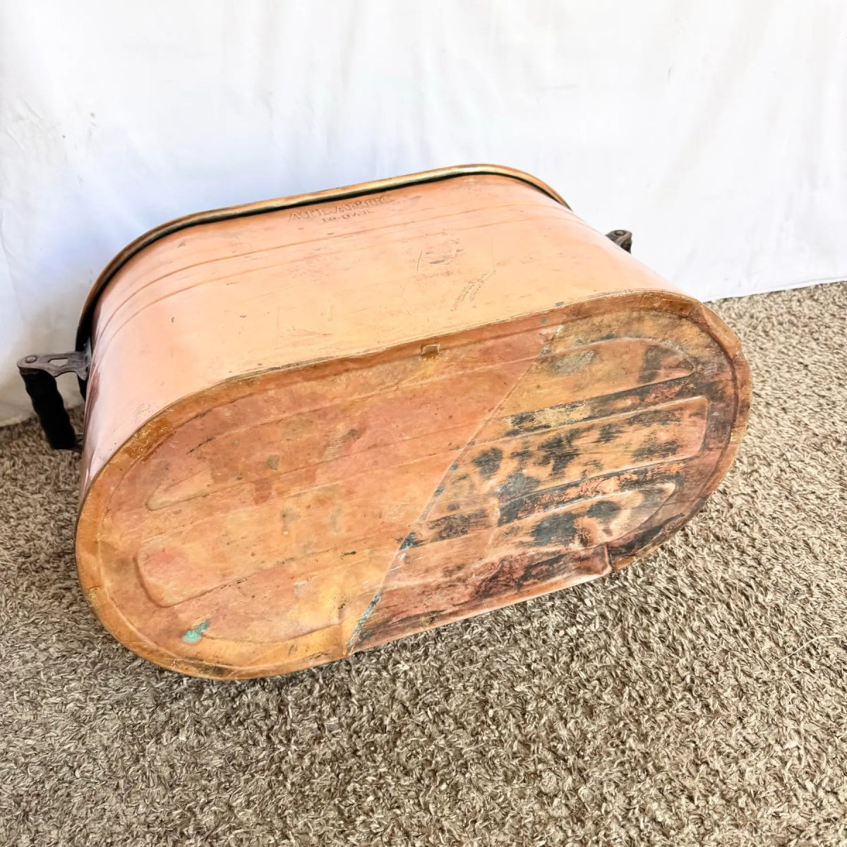 Vintage “Atlantic” Copper Boiler Tub - Dolphin & Flamingo