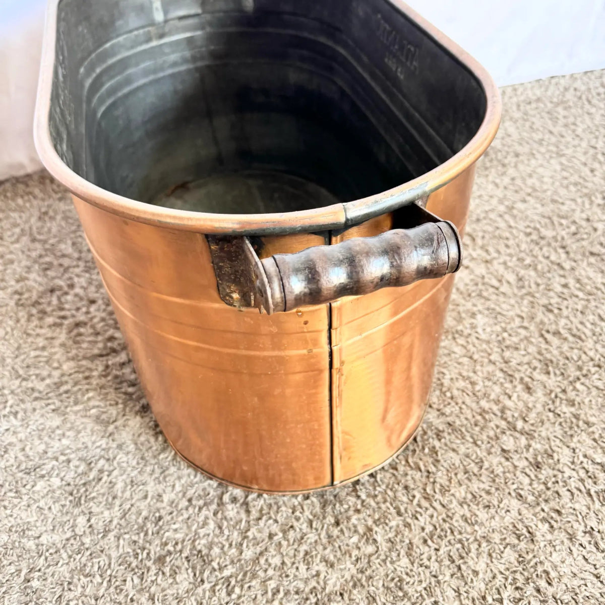 Vintage “Atlantic” Copper Boiler Tub - Dolphin & Flamingo