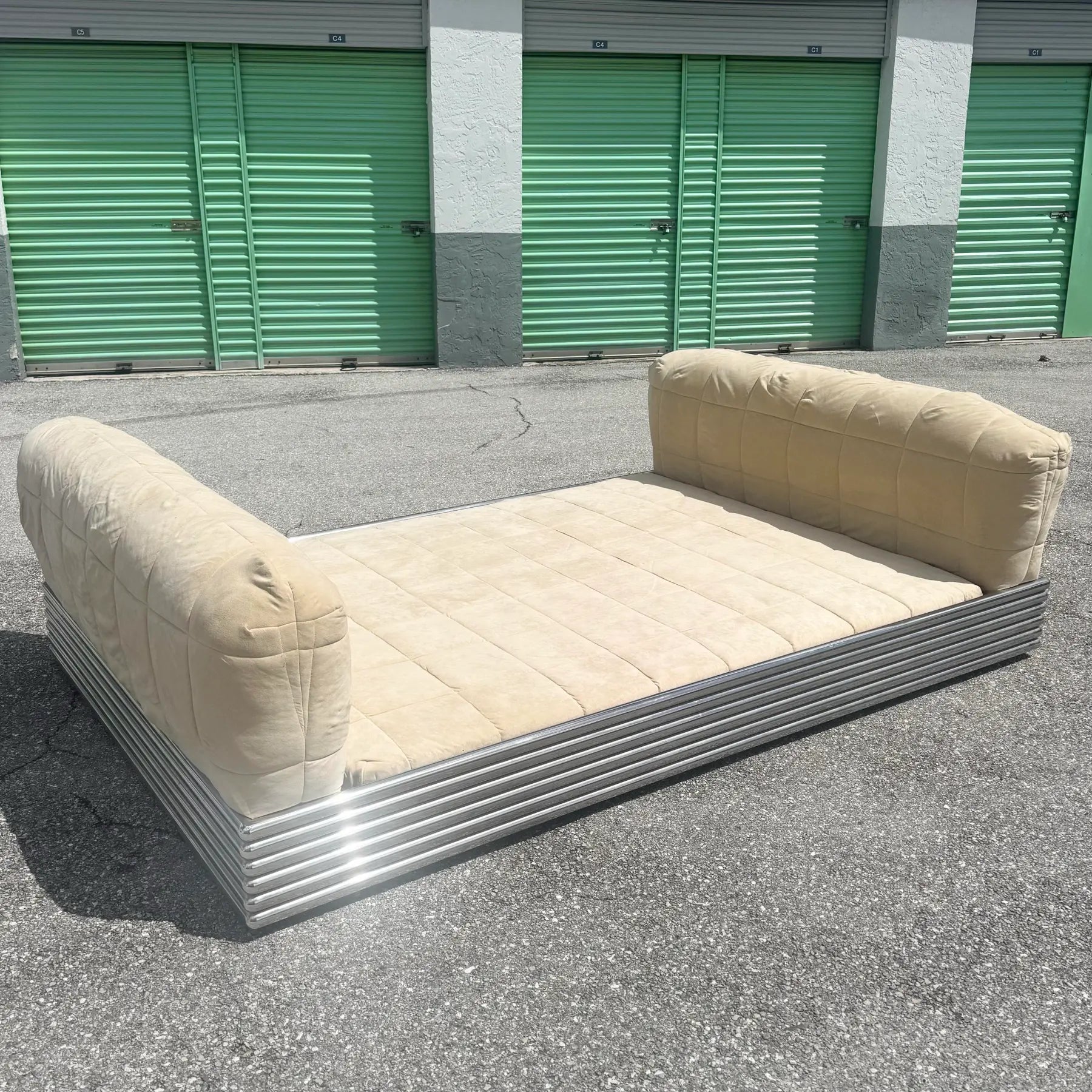 Vintage Brueton Radiator Bed by Stanley Jay Friedman - Queen Dolphin & Flamingo