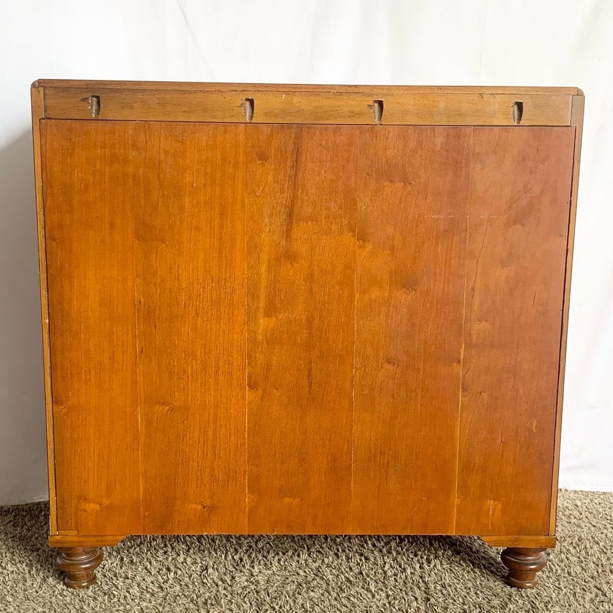 Vintage Burlwood and Brass Campaign Cabinet by Baker - Dolphin & Flamingo