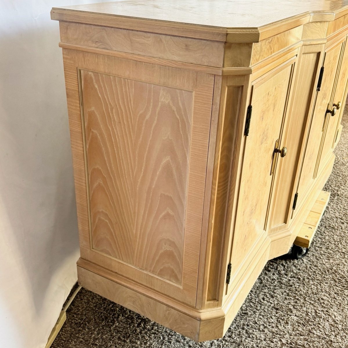 Vintage Burlwood Corinthian Collection Credenza by Drexel - Dolphin & Flamingo