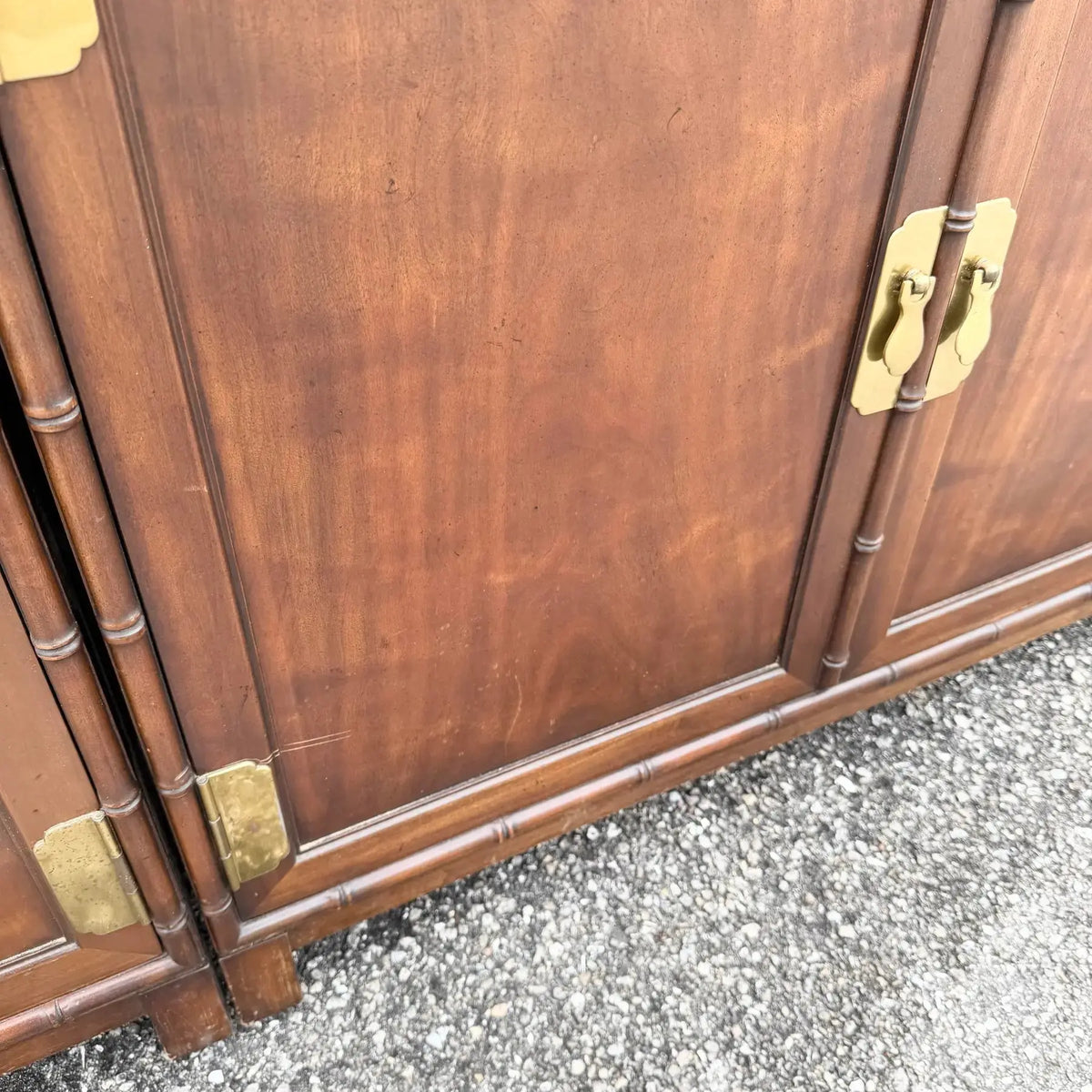 Vintage Campaign Modular Wall Unit Hutch by Baker Knapp Tubbs Dolphin & Flamingo