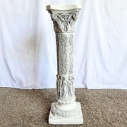 Vintage Casted Plaster “9 Muses” Pedestal - Dolphin & Flamingo