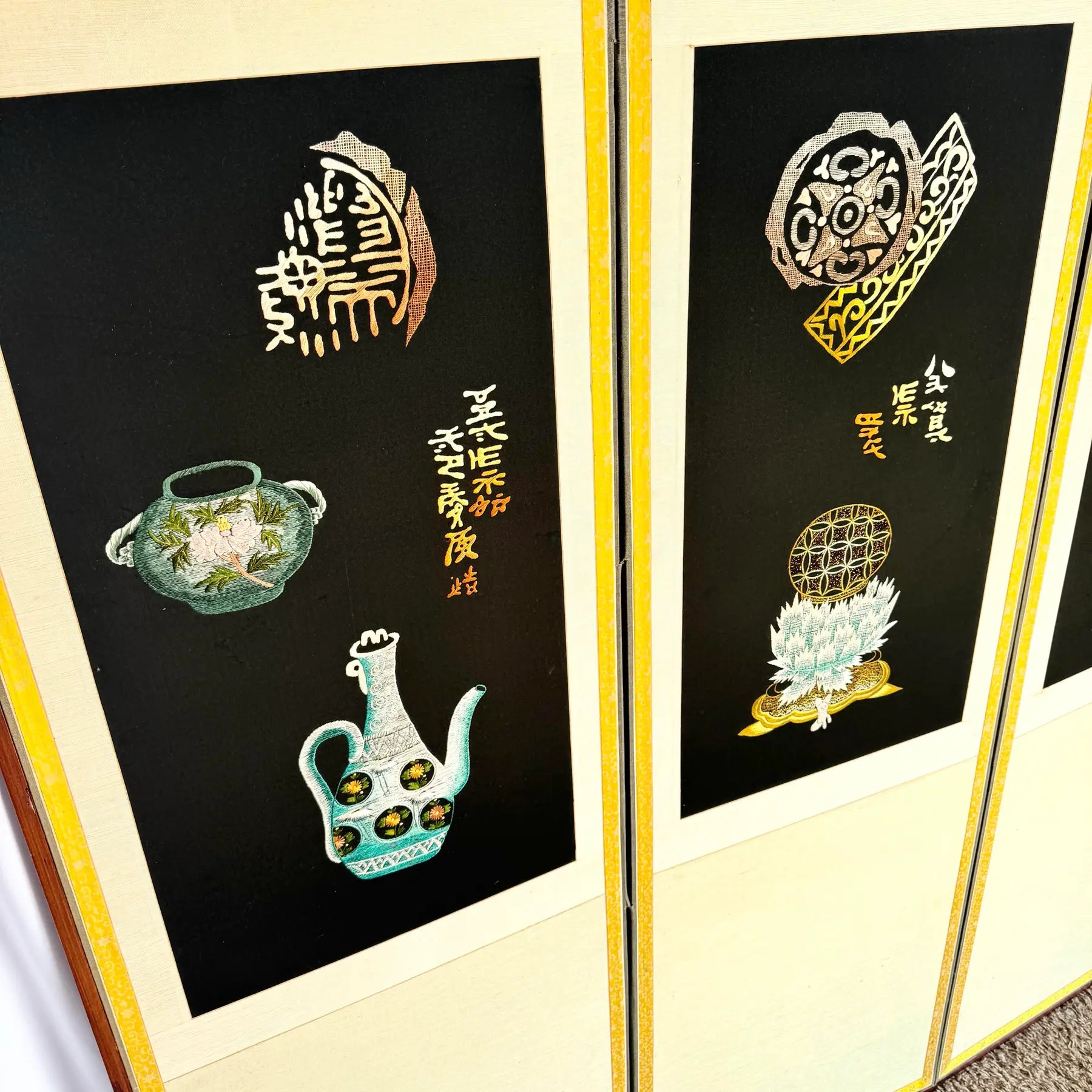 Vintage Chinese 6 Panel Screen/Room Divider