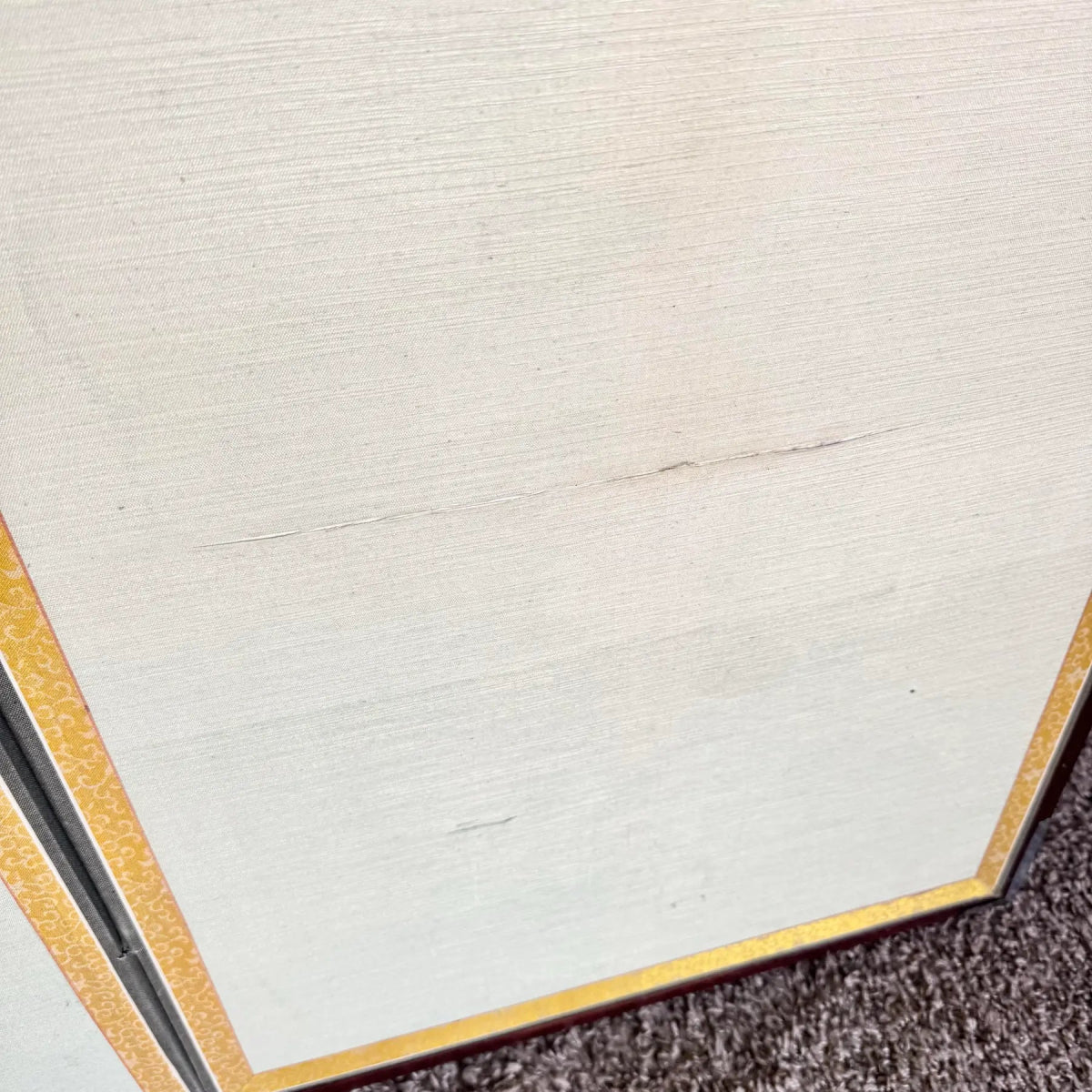 Vintage Chinese 6 Panel Screen/Room Divider - Dolphin & Flamingo