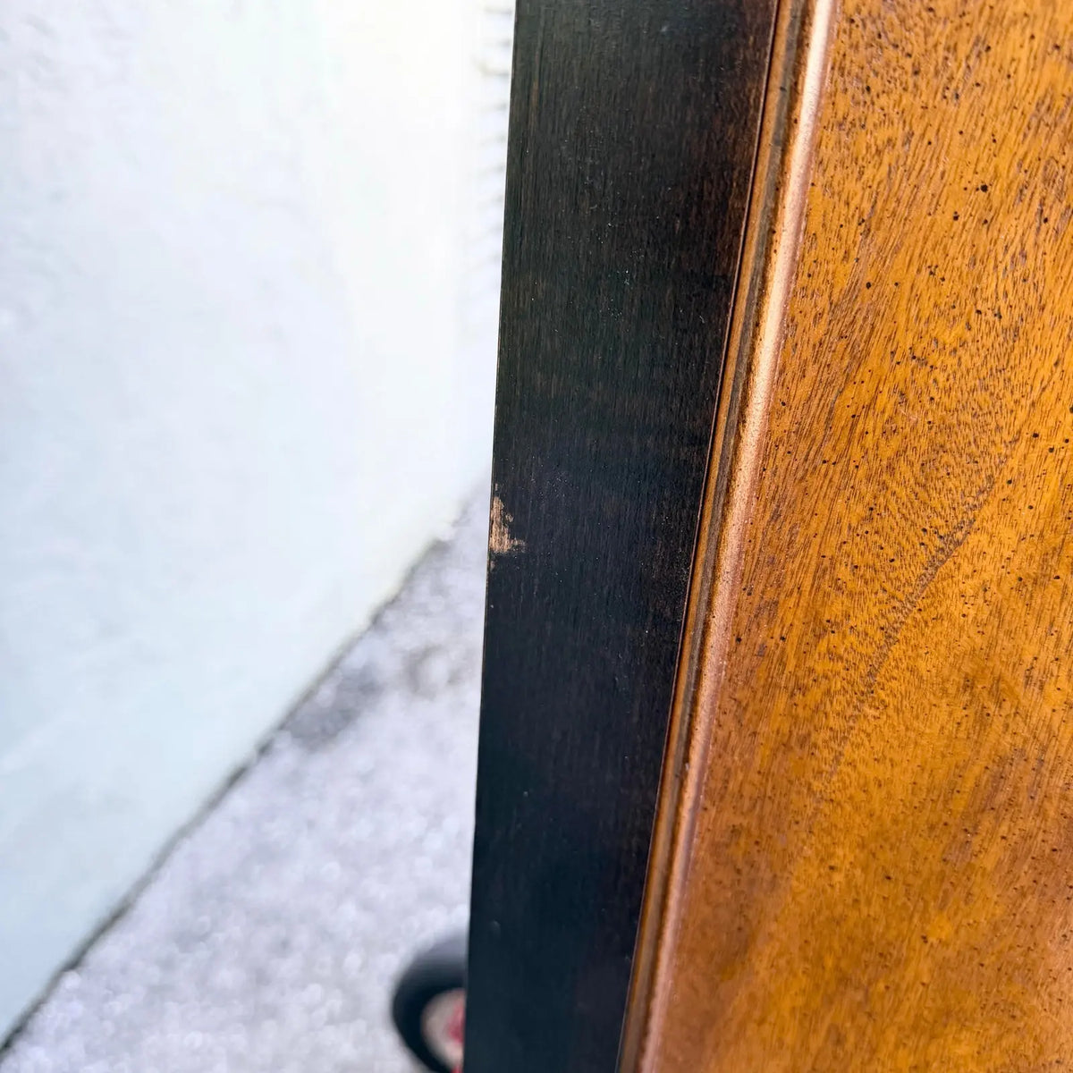 Vintage Chinoiserie Burlwood and Black Armoire With Brass Accents by Century Furniture