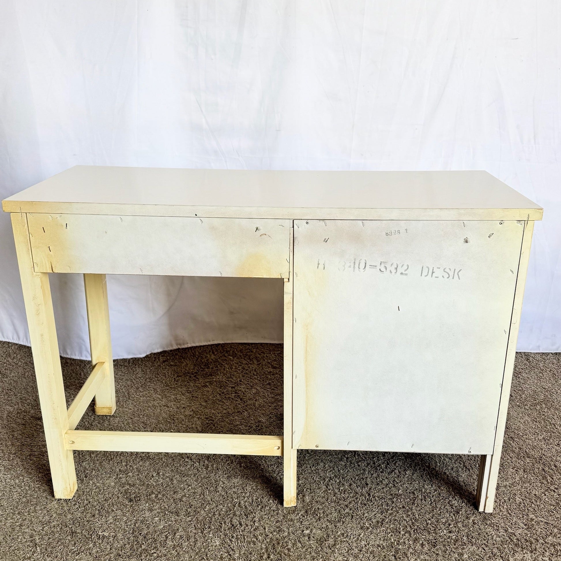 Vintage Coastal Faux Bamboo Wicker Writing Desk by Henry Link - Dolphin & Flamingo