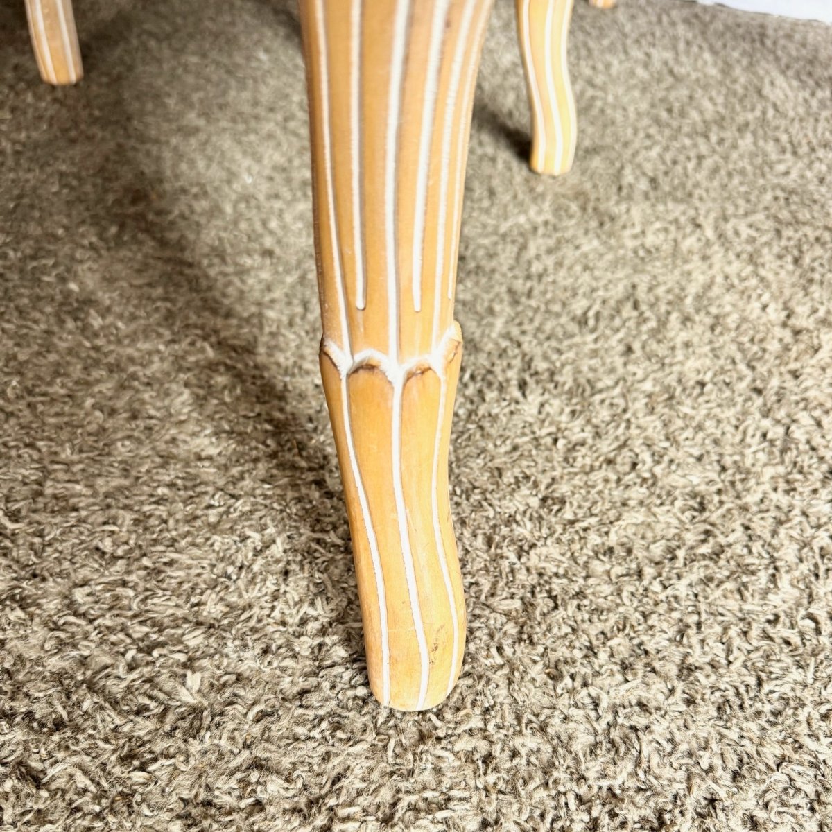 Vintage Faux Bois Dining Arm Chairs by Casa Stradivari - Set of 6 - Dolphin & Flamingo