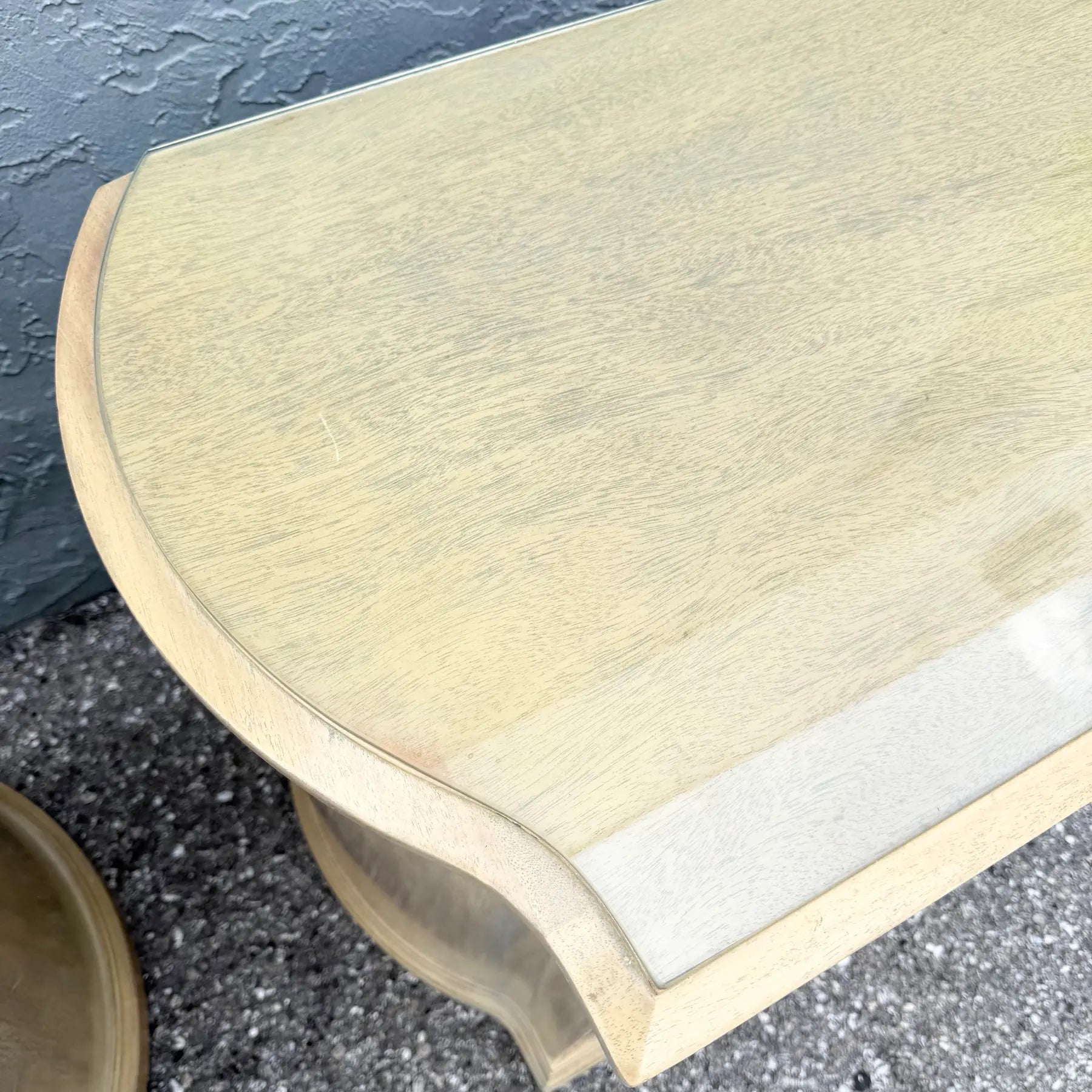 Vintage French Provincial Burlwood Nightstands by Detroit Furniture - A Pair Dolphin & Flamingo