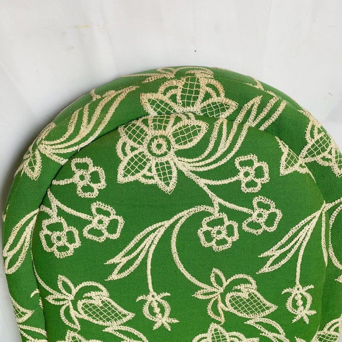 Vintage Green and White Floral Parsons Chairs - Set of 4 - Dolphin & Flamingo