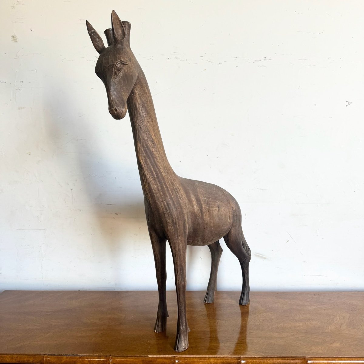 Vintage Wood Carved Giraffe store