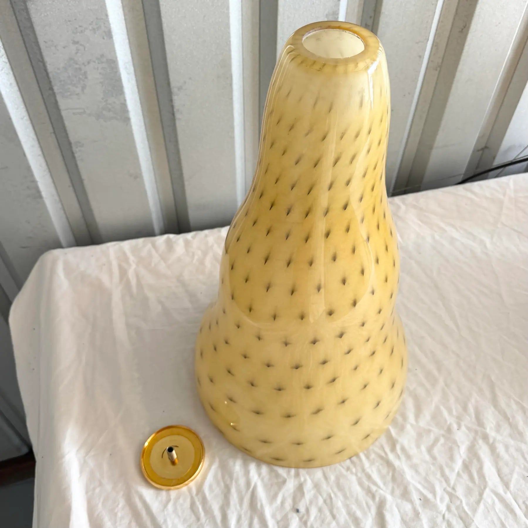 Vintage Italian Glass Pendant Lamp Shade by Toso & Massari for Leucos Dolphin & Flamingo