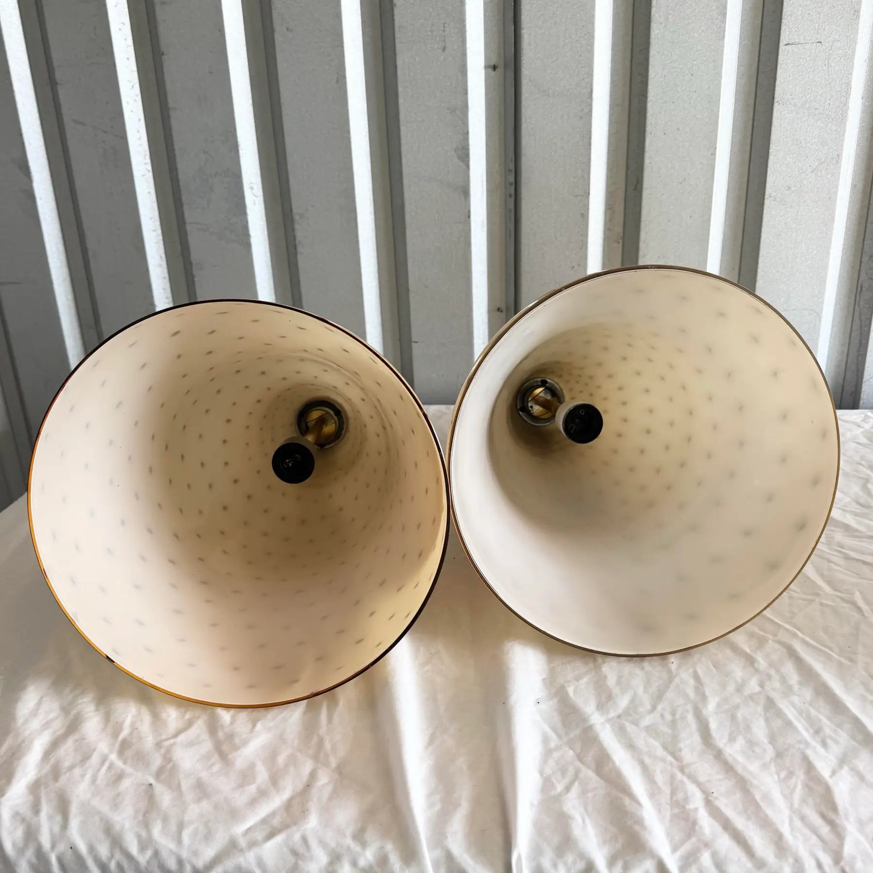 Vintage Italian Glass Pendant Lamps by Toso & Massari for Leucos - A Pair Dolphin & Flamingo