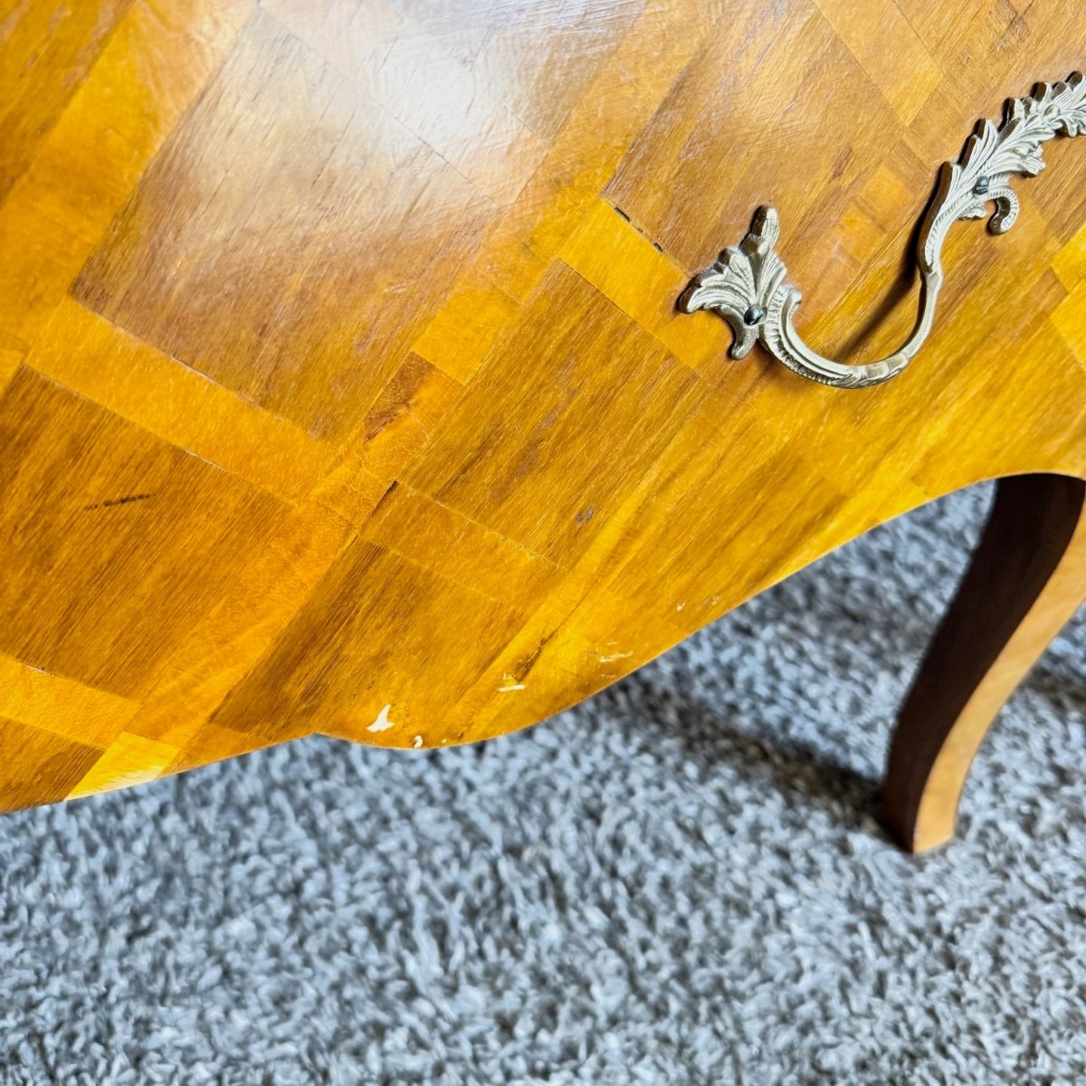 Vintage Italian Parquetry Nighstands/Commodes - A Pair - Dolphin & Flamingo