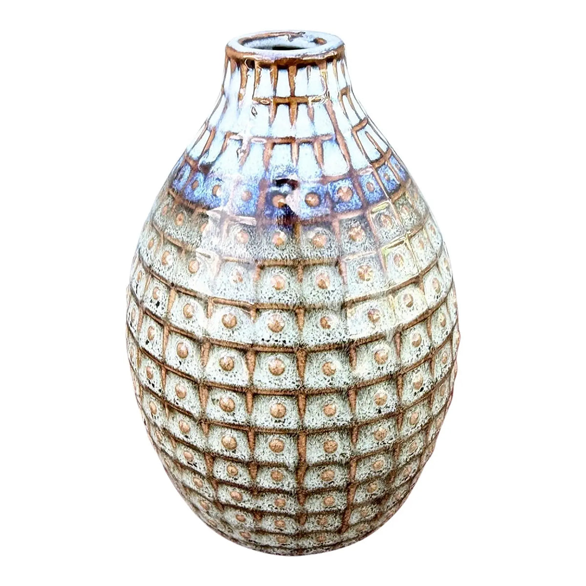 Vintage Mid Century Glazed Ceramic Stoneware Vase