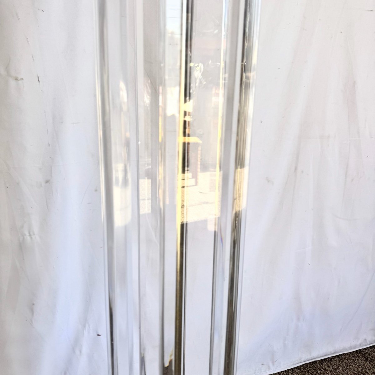 Vintage Mid Century Modern Lucite Floor Lamp - Dolphin & Flamingo
